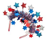 arenmi Diademas patrióticas de estrellas ajustables a la moda para fiestas de cumpleaños para mujeres elegantes