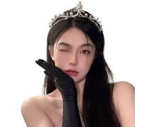 arenmi Elegantes coronas de princesas para adultos y niños, aleación y diamantes de imitación brillantes, decoración para el cabello para ocasiones especiales