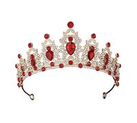 arenmi Elegantes coronas de princesas para adultos y niños, aleación y diamantes de imitación brillantes, decoración para el cabello para ocasiones especiales