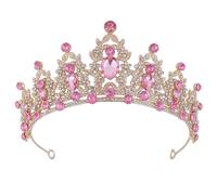 arenmi Elegantes coronas de princesas para adultos y niños, aleación y diamantes de imitación brillantes, decoración para el cabello para ocasiones especiales