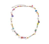 Arenmi - Gargantilla de perlas de imitación multicolor para mujer, accesorio de joyería