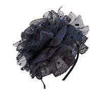 arenmi Tocado con diadema con flores, tocado de novia, hermoso accesorio para el cabello para mujer, adorno para el cabello