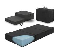 Arensberger Amalia - Colchón plegable para invitados, 90 x 200 cm, 16 cm de espuma de gel extragruesa NANOCELL, cama de día y de suelo, colchón plegable con bolsa de transporte, camping y cuna de