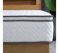 Arensberger Viktoria Colchón de 120 x 200 cm, colchón de muelles con dureza dinámica (H2 H3 H4) y sobrecolchón integrado, altura ergonómica de 25 cm, núcleo de muelles ensacados, colchón enrollable de