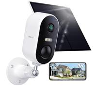 ARENTI 2K/3MP Cámara Vigilancia sin Cables Exteriores, 2.4Ghz WiFi Cámara con Solar de 5W para Batería Inalámbrica, Cámara IP en Casa de Seguridad IP65, Visión Nocturna, Voz Bidireccional, con Alexa