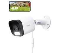 ARENTI 4MP Camara Vigilancia WiFi Exterior, Camaras Vigilancia Domicilio WiFi con Cable 2,4GHz, Detección de Humano, Visión Nocturna en Color, IP65 Impermeable, Audio de 2 Vías con Alexa & App