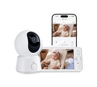 ARENTI cámara vigilancia Bebes con 5" Monitor，vigila Bebes con cámara 1080P, Detección de Movimiento y Sonido，Audio Bidireccional, Alarma de Área, Visión Nocturna, Modo VOX, Sensor Temperatura