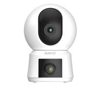 ARENTI P3TT - Cámara de vigilancia para Interiores de 3 MP con Dos Lentes, Giro e inclinación, 2,4 GHz y 5 GHz WiFi de Doble Banda, Seguimiento automático y detección de Ruido