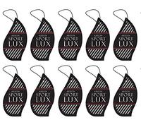 Areon Ambientador Coche Sport Lux Plata Colgante Colgar Olor Perfume Original Negro Cartón Retrovisor Casa Oficina 2D (Silver Pack de 6)