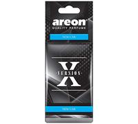 AREON X Ambientador Coche Olor Nuevo New Car Colgante Colgar Perfume Original Negro Cartón Retrovisor Casa Oficina 2D (Pack de 3)