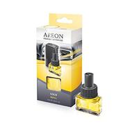 AREON Ambientador de aire de ventilación dorado para coche, difusor de botella de perfume de vidrio líquido, 8 ml, paquete de 1