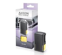 AREON Ambientador de coche plateado con clip en botella de perfume difusor de vidrio líquido, soporte recargable, 8 ml, paquete de 1