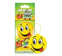AREON Ambientador para Coche Smile Dry Tutti Frutti Fun Amarillo Multi Pack de 6