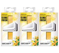 Areon Clima Fresh Ambientador Dulce Vainilla Casa Aire Acondicionado Original Olor Amarillo Hogar Salón Oficina Tienda (Sweet Vanilla Pack de 1)
