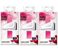 Areon Clima Fresh Ambientador Hermosa Casa Aire Acondicionado Rojo Original Hogar Salón Oficina Tienda Olor ( Lovely Home Pack de 3 )