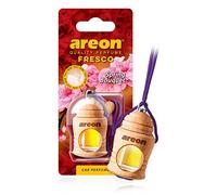 Areon Fresco Ambientador Coche Casa Ramo de Primavera Olor Flor Perfume Liquido Botella Madera Colgante Púrpura Oficina 3D 4ml ( Spring Bouquet Pack de 1 )
