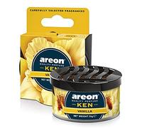 Areon Fresco Ambientador Hogar Vainilla Coche Casa Aire Olor Dulce Lata Debajo Asiento Perfume Original Amarillo 3D ( Vanilla Pack de 1 )