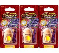 Areon Fresco Ambientador Lavanda Coche Olor Flor Colgante Púrpura (Pack de 3)