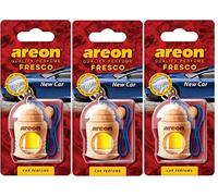 AREON Fresco Ambientador Nuevo Coche Olor New Car Colgante Azul (Pack de 1)