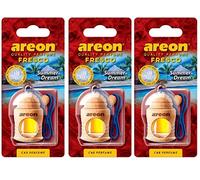 AREON Fresco Ambientador Sueño de Verano Coche Olor Colgante Azul (Pack de 3)