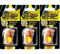 AREON Fresco Ambientador Vainilla Negra Coche Olor Colgante (Pack de 3)
