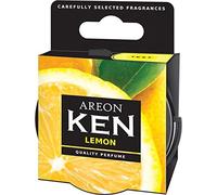 AREON Ken Ambientador Coche Limon Aire Olor Cítrico Lata Debajo Asiento Amarillo 3D (Pack de 3)