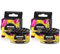 Areon Ambientador Ken Vainilla Bubblegum Chicle para Coche Lata Rosa 3D Debajo Asiento – Pack de 3