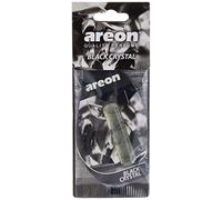 AREON Liquido Ambientador Coche Colgante Cristal Negro Olor Perfume Mini Colgar Retrovisor Casa Oficina 3D 5ml (Black Crystal Pack de 3)