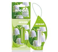 AREON Liquido Ambientador Coche Lirio de Los Valles Flor Olor Casa Perfume Mini Colgar Colgante Blanco Retrovisor Oficina 3D 5ml (Lily of The Valley Pack de 3)