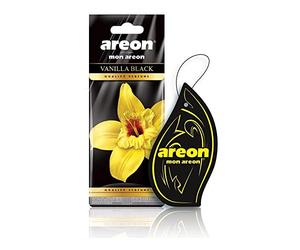AREON MON Design - Ambientadores colgantes para coche, aroma de vainilla, color negro