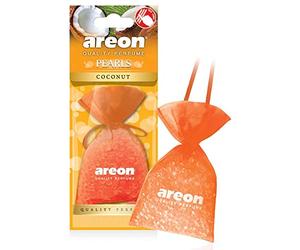 Areon Pearls I Ambientador colgante para coche y hogar, perfume de calidad, coco (paquete de 3)