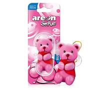 AREON Smile Ambientador Coche Chicle Bubble Gum Rosa Aire Divertido Mini Decorativo Colgar Colgante Retrovisor Moderno Muñeco Grasioso Oso Original Perfume 3D Casa Oficina Olor (Bubblegum Pack de 1)