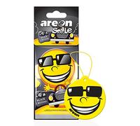 Areon diseño de Smile para colgar ambientador para coche negro cristal (Pack de 5)