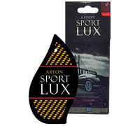 AREON Sport Lux Silver - Ambientador colgante de cartón para coche, hogar y oficina, perfume de colonia premium con fragancias naturales, aroma de larga duración, fresco y lujoso, diseño elegante,