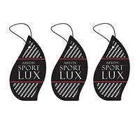 AREON Sport Lux Silver - Ambientador colgante de cartón para coche, hogar y oficina, perfume de colonia premium con fragancias naturales, aroma de larga duración, fresco y lujoso, diseño elegante,