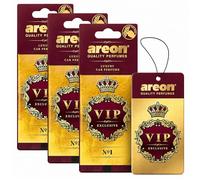 AREON VIP - Ambientador colgante de cartón para coche, hogar y oficina, perfume de colonia premium con fragancias naturales, aroma de larga duración, fresco y lujoso, diseño elegante, № 1, paquete de