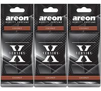 Areon X Ambientador Coche Coco Tropical Olor Casa Colgante Colgar Perfume Original Negro Cartón Retrovisor Oficina 2D (Coconut Pack de 6)