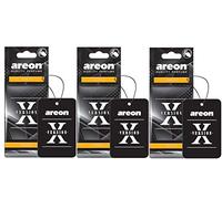 Areon X Ambientador Vainilla Coche Casa Colgante Colgar Olor Perfume Original Negro Cartón Retrovisor Oficina 2D ( Vanilla Pack de 6 )