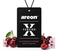 AREON X AXV08 - Ambientador colgante para coche, aroma a cereza californiana, adornos colgantes de papel, aroma de larga duración para coche o hogar, paquete de 12