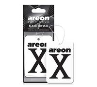 AREON X XV02C - Ambientador colgante para coche, aroma de cristal negro, adornos colgantes de papel, aroma de larga duración para coche o hogar, paquete de 12