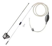 AREPK Limpiador de peceras pequeñas para acuario, cambiador de agua con sifón telescópico de acero inoxidable de 3 pulgadas. También adecuado para limpieza fina de tanques grandes, aspiradora de grava para acuarios