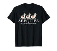 Arequipa Peru Llama Walking Club Vintage Peruvian Souvenir Camiseta