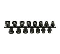 ARES 29020 - Juego de 15 llaves métricas de 1/2 pulgada de perfil bajo Nano Impact Socket - Los enchufes de grado de impacto ofrecen una mayor distancia que los enchufes poco profundos típicos -