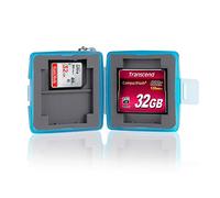 Ares Foto® Caja de protección • Almacenamiento y Transporte para 4 Tarjetas SD y 2 Compact Flash. Estuche: Hidrófugo y Resistente a los Golpes. Protección Tarjetas de Memoria.