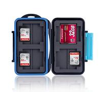 Ares Foto® Estuche Impermeable para Tarjetas de memorias. Casos/Caja de protección/Almacenamiento para 8X SD Cards + 4X Compact Flash (CF) Cards
