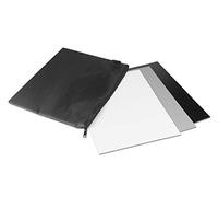 Ares Foto® Tarjeta Gris para Balance de Blancos Manual y medición de exposición. Refleja el 18% de la luz. con Tarjeta de Referencia en Blanco y Negro. 25,4 x 20,2 cm. Bolsillo de Neopreno.