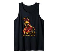Ares God of War Mitología Griega Antigua Guerrero Espartano Camiseta sin Mangas