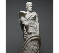 Ares Mars God of War Chariot - Figura de mármol fundido griego 9.84