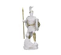 Ares Mars Greek Roman Olympian God of war and Courage estatua Figura de escultura de oro blanco