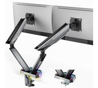 ARES WING Brazo de monitor dual RGB para monitores ultraanchos de 17 a 38 pulgadas, soporta 36.2 libras, soporte de monitor doble resistente para escritorio, soporte de monitor doble ajustable con